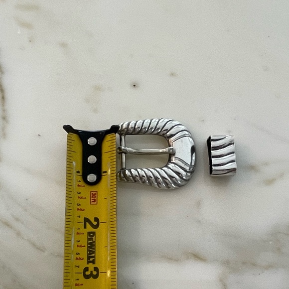 FALCONHEAD HANDMADE STERLING SILVER DIAMOND BUCKLE - Picture 15 of 16